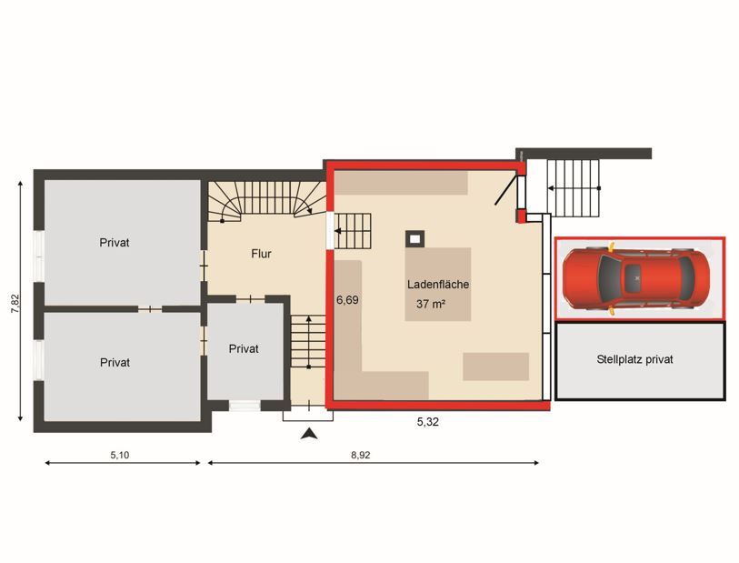 Bürofläche zur Miete 450 € 37 m²<br/>Bürofläche Beinstein Weinstadt 71334