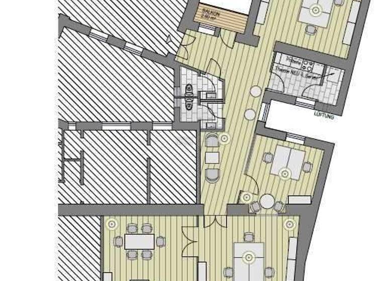 Bürofläche zur Miete provisionsfrei 3.259 € 4 Zimmer 136 m² Bürofläche Rechte Wienzeile Wien 1040