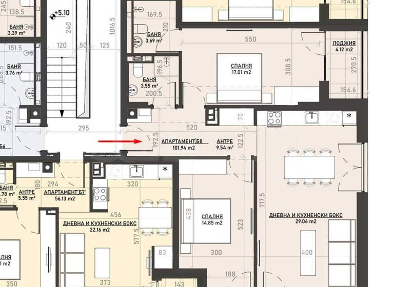 Studio zum Kauf 286.366 € 3 Zimmer 115,5 m² Sofia