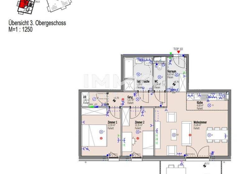 Wohnung zum Kauf - Erstbezug provisionsfrei 349.800 € 3 Zimmer 74,9 m² Wiener Neustadt 2700