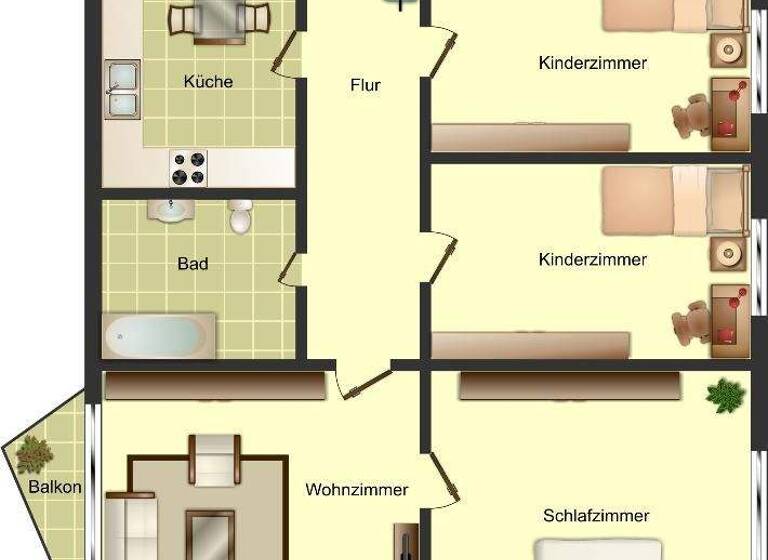 Wohnung zur Miete 539 € 3 Zimmer 56,7 m² 1. Geschoss Von-Guericke-Straße 8 Innenstadt Ahlen 59227