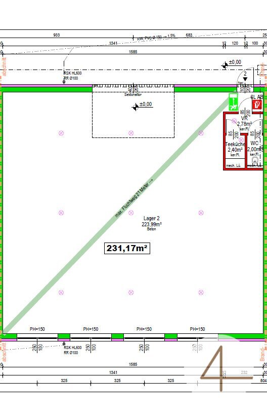 Lagerhalle zur Miete 10,86 € 231,2 m²<br/>Lagerfläche Meisengasse 10 Langenzersdorf 2103