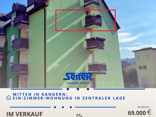 Wohnung zum Kauf 69.000 € 1 Zimmer 24,6 m² Waldeckstraße 53/2 Kandern Kandern 79400