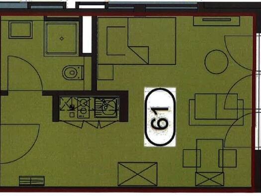 Studio zur Miete 480 € 1 Zimmer 27,2 m² Grünerstraße 2 Südstadt Fürth 90763