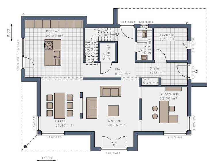 Einfamilienhaus zum Kauf provisionsfrei 553.270 € 5 Zimmer 179 m² 960 m² Grundstück Binzgen Laufenburg 79725
