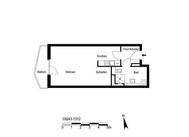 Studio zur Miete 553 € 1 Zimmer 44,7 m² 4. Geschoss Zossener Straße 152 Hellersdorf Berlin 12629