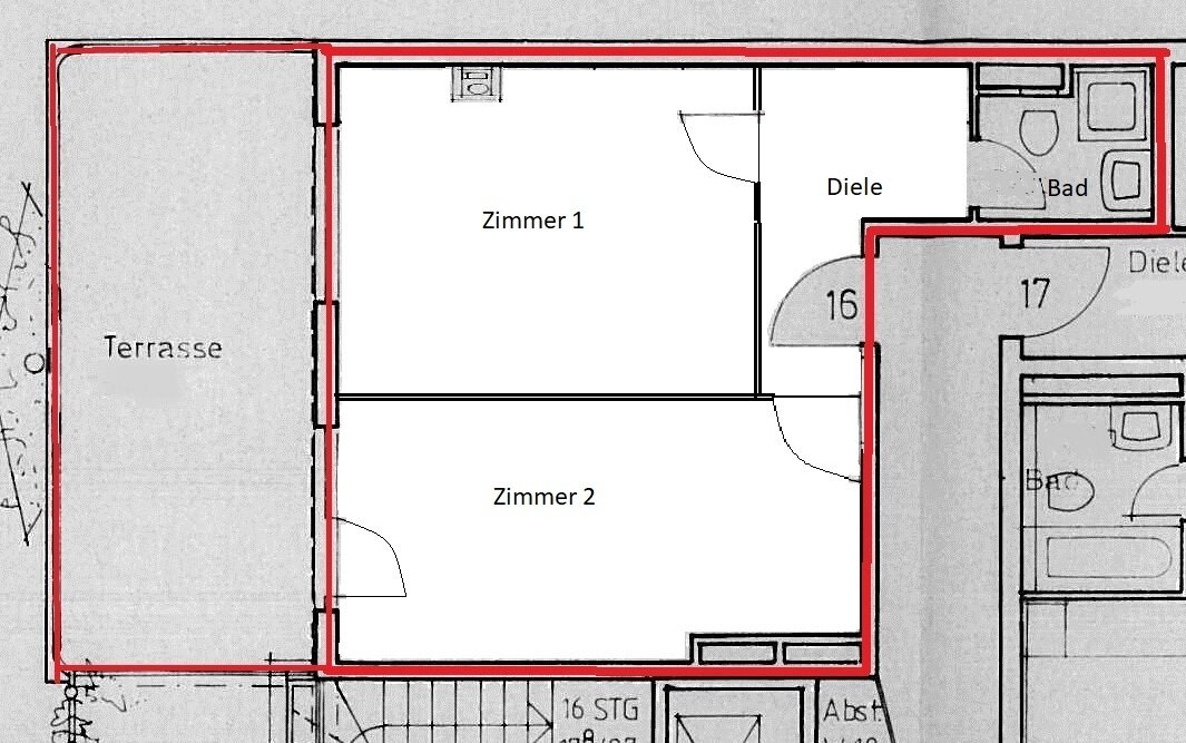 Studio zur Miete 805 € 2 Zimmer 47,9 m²<br/>Wohnfläche 5.<br/>Geschoss ab sofort<br/>Verfügbarkeit Saalbaustraße 6 Rheintor / Grafenstraße Darmstadt 64283