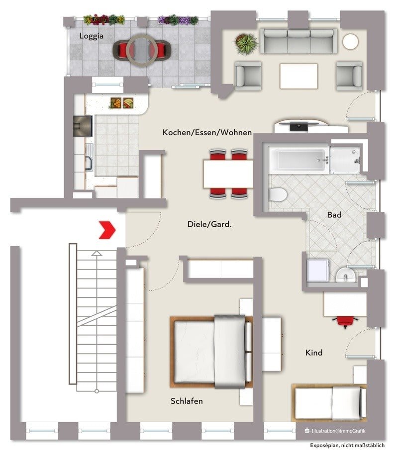 Wohnung zum Kauf provisionsfrei 403.497 € 3 Zimmer 75,4 m²<br/>Wohnfläche 1.<br/>Geschoss Herrieden Herrieden 91567