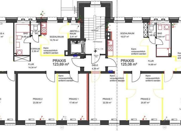 Bürofläche zur Miete provisionsfrei 12 € 10 Zimmer 255,4 m² Bürofläche Neuostheim Mannheim 68161