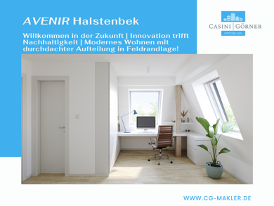 Maisonette zum Kauf - Erstbezug provisionsfrei 424.000 € 3,5 Zimmer 67 m² 2. Geschoss Halstenbek 25469