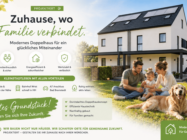Doppelhaushälfte zum Kauf provisionsfrei 439.000 € 5 Zimmer 115 m² 372 m² Grundstück Kellinghusen 25548