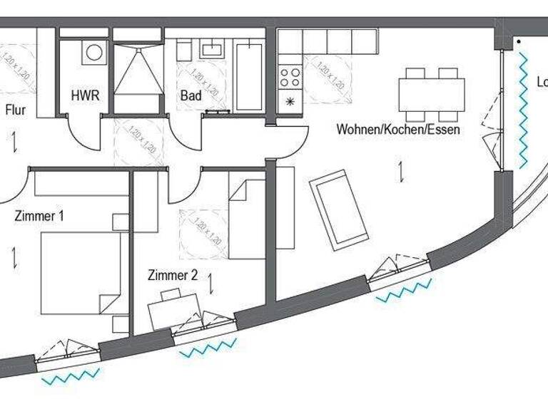 Wohnung zur Miete 1.486 € 3 Zimmer 85,2 m² Parkstraße 23 Spandau Berlin 13585