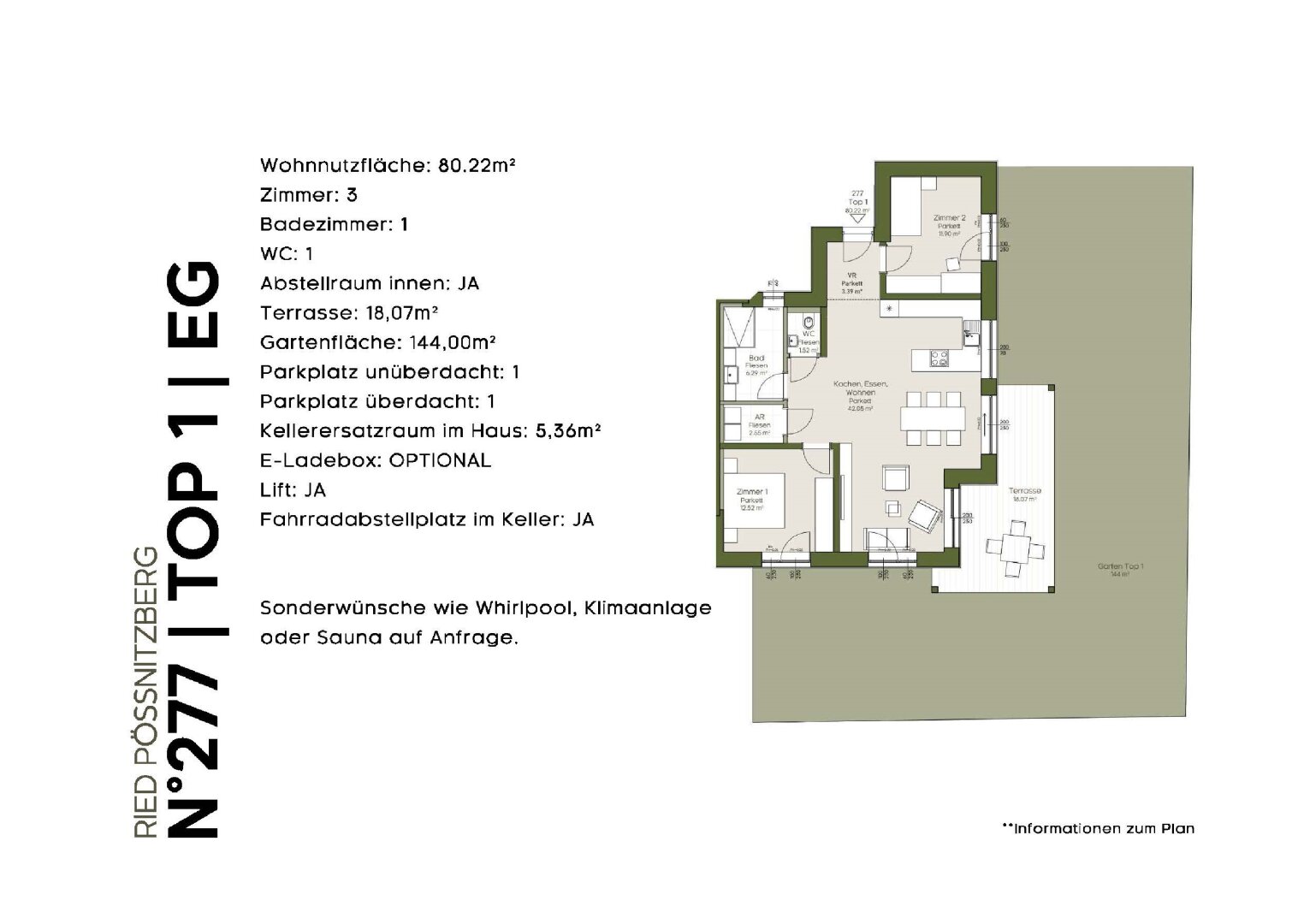 Wohnung zum Kauf 393.000 € 3 Zimmer 80 m²<br/>Wohnfläche Platscherstraße Ehrenhausen 8461