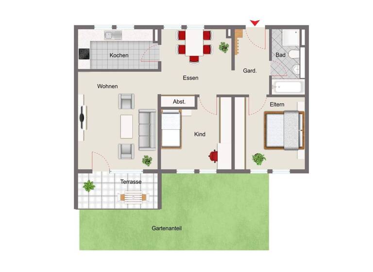 Wohnung zum Kauf 306.000 € 3 Zimmer 76 m² Rottendorf 97228