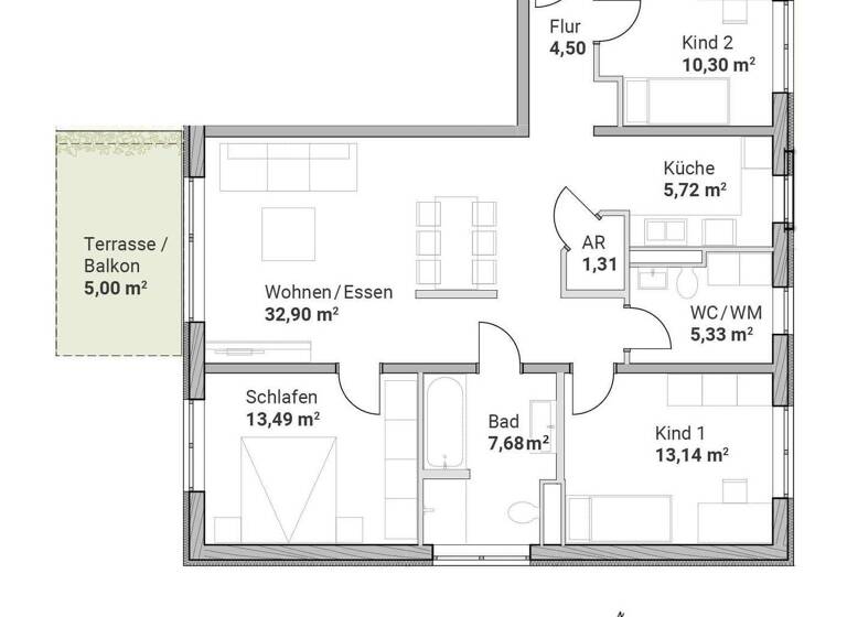 Wohnung zum Kauf provisionsfrei 616.900 € 4 Zimmer 99,4 m² 2. Geschoss Beilngries 92339