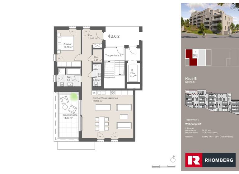Penthouse zum Kauf - Erstbezug 595.000 € 2 Zimmer 82 m² Ostrachweg 10 Halde Kempten (Allgäu) 87439