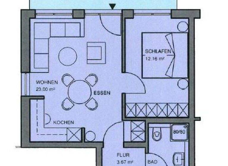 Wohnung zur Miete 645 € 2 Zimmer 50,1 m² 4. Geschoss frei ab 01.06.2026 Idstein 65510
