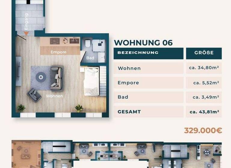 Wohnung zum Kauf - Erstbezug 329.000 € 1,5 Zimmer 43,8 m² 2. Geschoss frei ab 01.04.2026 Zentrum Bonn 53111