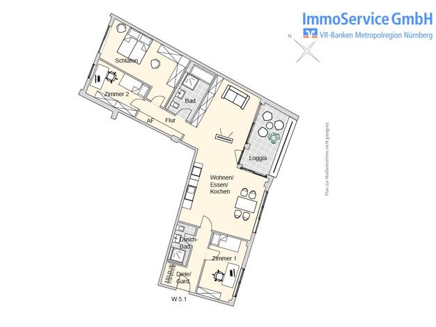 Wohnung zum Kauf provisionsfrei 715.993 € 4 Zimmer 108,8 m² 5. Geschoss Merianstraße 32 Schoppershof Nordöstliche Außenstadt 90409