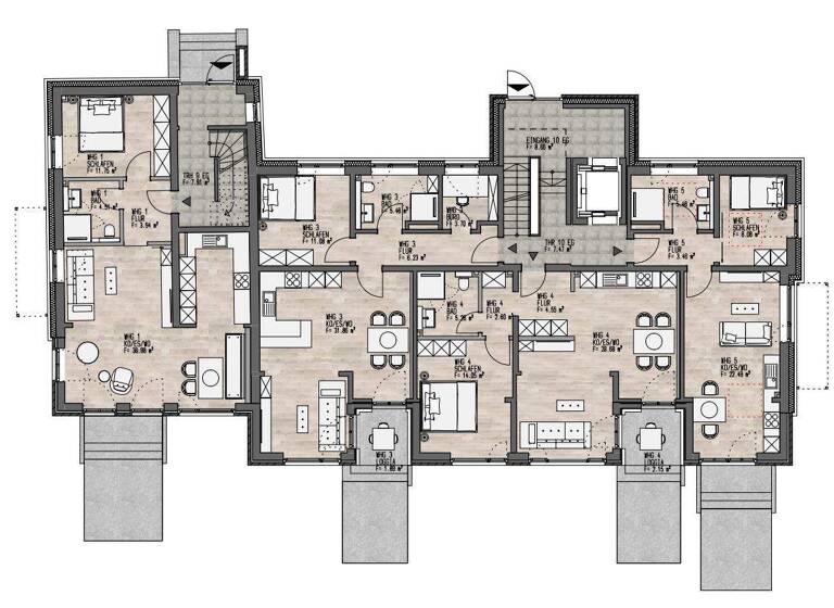Wohnung zur Miete - Erstbezug 1.180 € 3 Zimmer 98,6 m² 3. Geschoss frei ab 01.05.2026 Diepholz 49356