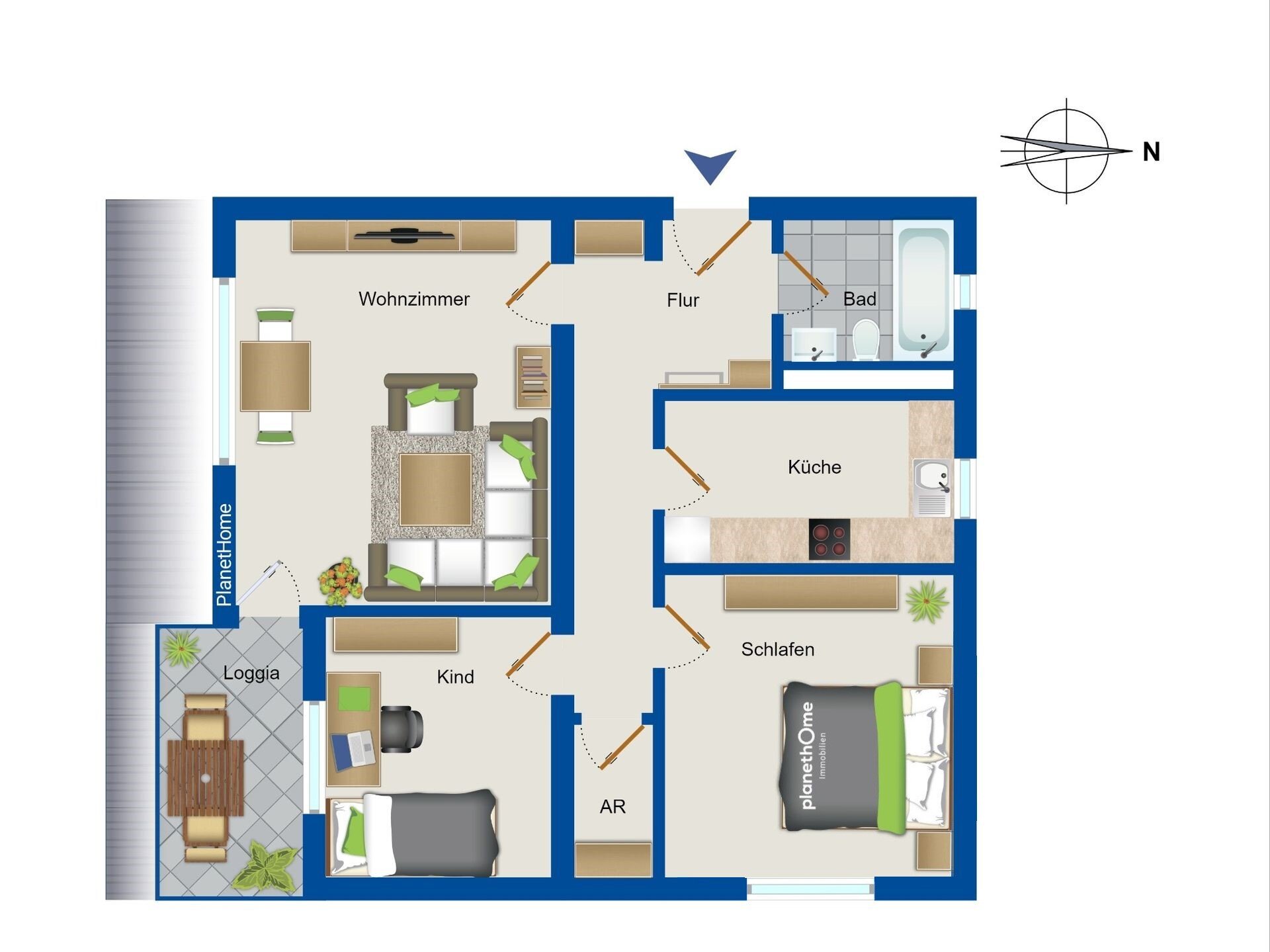 Wohnung zum Kauf 219.000 € 3 Zimmer 73 m²<br/>Wohnfläche 2.<br/>Geschoss Bergisch Neukirchen Leverkusen 51381