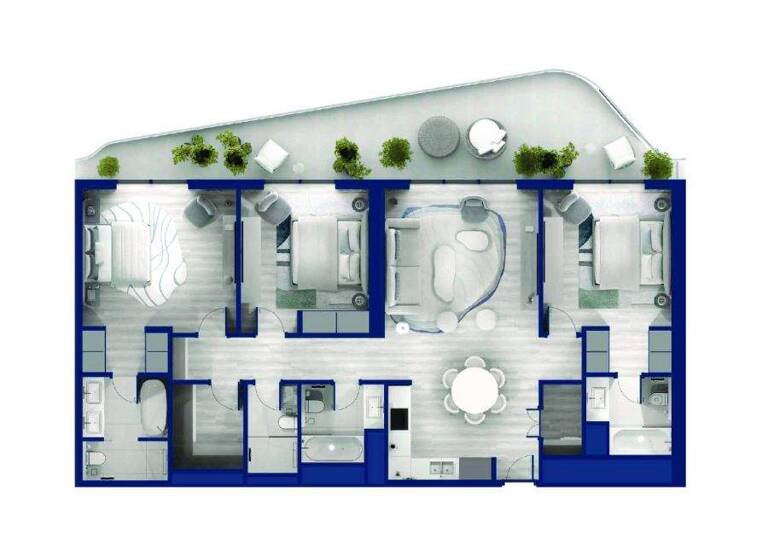 Wohnung zum Kauf - Erstbezug provisionsfrei 1.345.143 € 4 Zimmer 203,9 m²