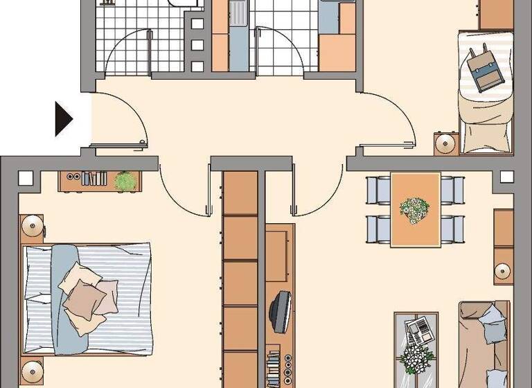 Wohnung zur Miete 529 € 3,5 Zimmer 65,6 m² 1. Geschoss Sauerlandstraße 10 Bismarck Gelsenkirchen 45889