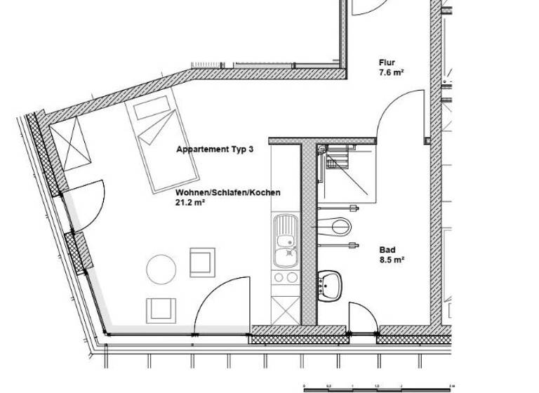 Wohnung zur Miete 448 € 1 Zimmer 37,3 m²<br/>Wohnfläche 4.<br/>Geschoss 01.07.2025<br/>Verfügbarkeit Gröbelstraße 13 Löbtau-Nord Dresden / Löbtau-Süd 01159
