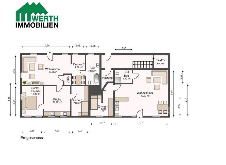 Mehrfamilienhaus zum Kauf als Kapitalanlage geeignet 449.000 € 14 Zimmer 448 m² 3.344 m² Grundstück Winseldorf 25551