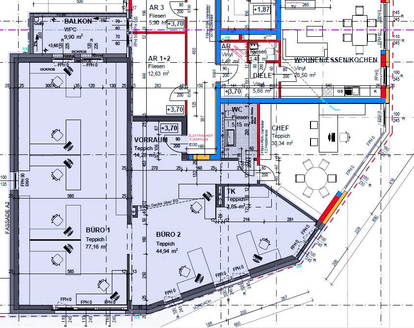 Bürofläche zur Miete 12,01 € 2 Zimmer 132 m²<br/>Bürofläche Kirchengasse 4 Neuhofen an der Krems 4501