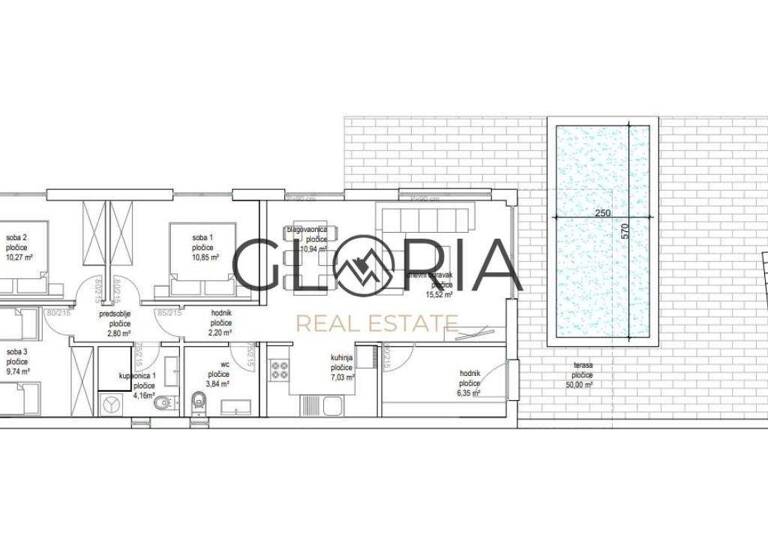 Wohnung zum Kauf 450.000 € 3 Zimmer 80 m² Okrug