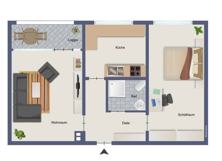 Wohnung zum Kauf 110.000 € 2 Zimmer 68 m² Gertraudenstraße 71 Rheydt Mönchengladbach / Heyden 41236