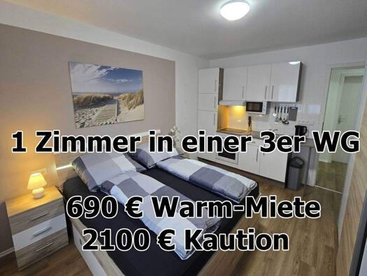 Wohnung zur Miete 490 € 1 Zimmer 26 m² 2. Geschoss Blücherstr. 30A Nordstadt Pforzheim 75177