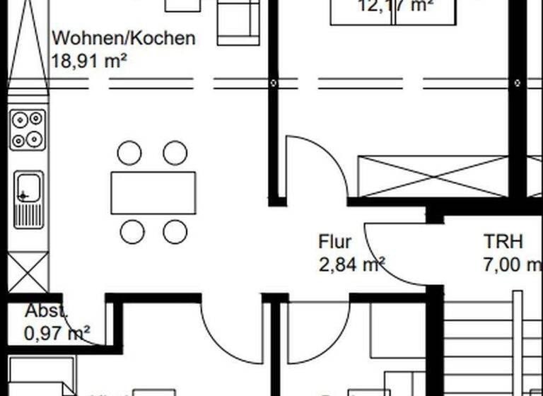 Wohnung zur Miete 549 € 3 Zimmer 46 m² 3. Geschoss frei ab sofort Katerkampweg 46 Wietesch/Schleupe Rheine 48431