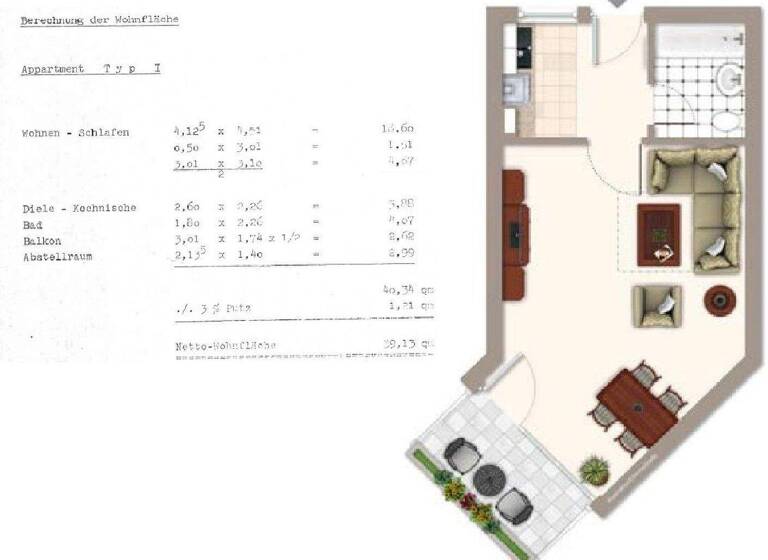 Studio zum Kauf provisionsfrei 67.300 € 1 Zimmer 39 m² Shoolweg 11 Schönmünzach 72270