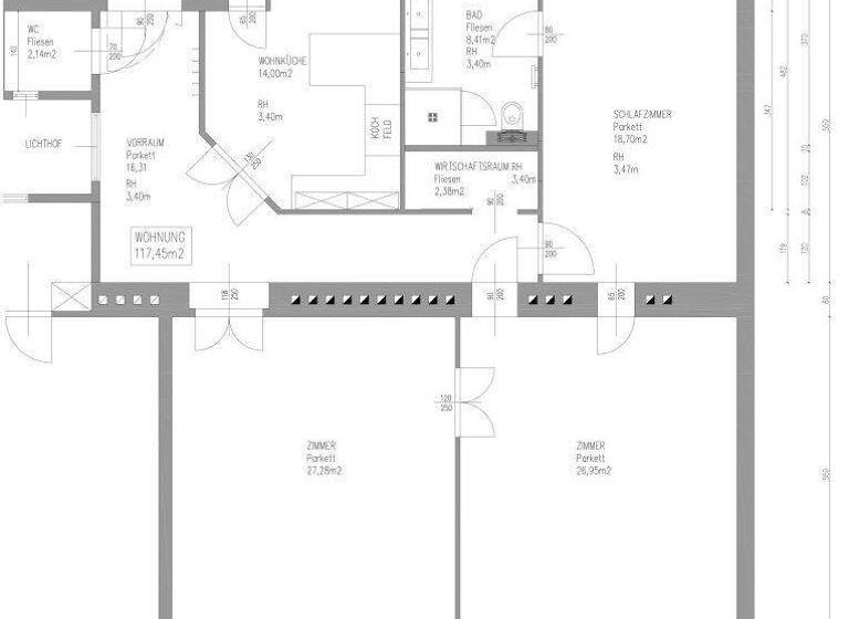 Büro zur Miete 1.762 € 3 Zimmer Otto-Bauer-Gasse Wien 1060