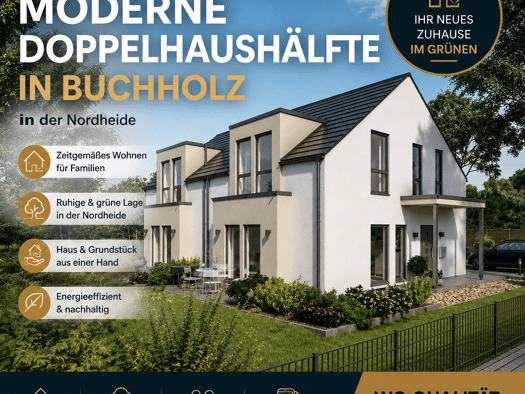 Doppelhaushälfte zum Kauf provisionsfrei 590.000 € 4 Zimmer 134 m² 460 m² Grundstück Buchholz Buchholz in der Nordheide 21244