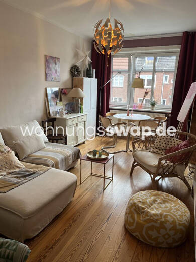 Studio zur Miete Tauschwohnung 1.096 € 3 Zimmer 76 m² 3. Geschoss Winterhude Hamburg 22299