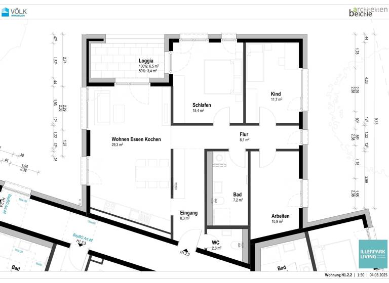Wohnung zum Kauf - Neubau provisionsfrei 562.020 € 4 Zimmer 96,9 m²<br/>Wohnfläche Ludwigsfeld Neu-Ulm 89231