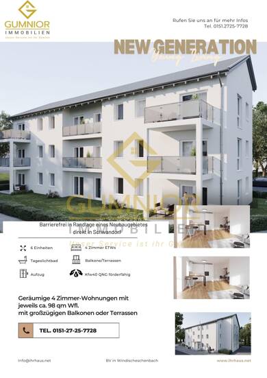 Wohnung zum Kauf - Erstbezug provisionsfrei 4 Zimmer 98,9 m² Souterrain frei ab 01.12.2025 Schwandorf Schwandorf 92421