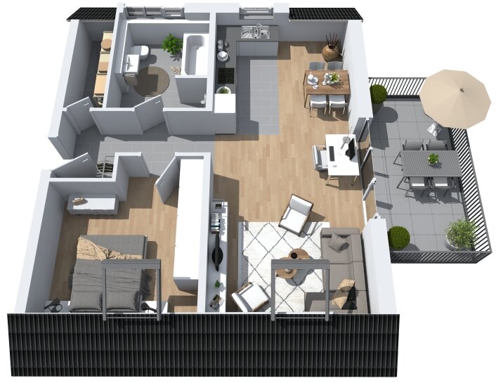 Penthouse zum Kauf provisionsfrei 432.000 € 2 Zimmer 62 m²<br/>Wohnfläche 3.<br/>Geschoss Gibb Wiesbaden 65203