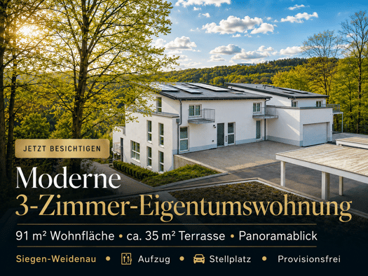 Wohnung zum Kauf provisionsfrei 369.000 € 3 Zimmer 91 m² 2. Geschoss frei ab sofort Weidenau Siegen 57076