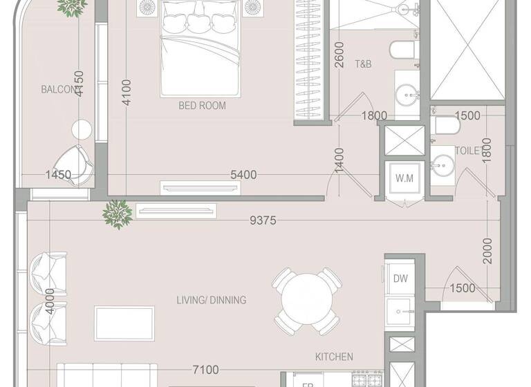 Wohnung zum Kauf provisionsfrei 273.809 € 2 Zimmer 73,8 m² Dubai 00000