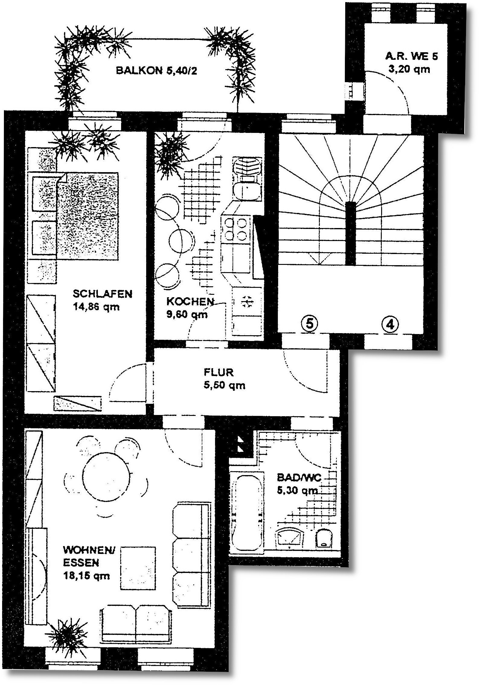 Wohnung zur Miete 335 € 2 Zimmer 56 m²<br/>Wohnfläche 2.<br/>Geschoss Gutenbergstraße 14 Marienthal Ost 427 Zwickau 08060