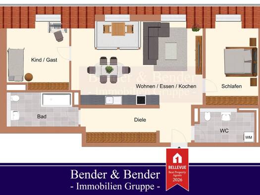 Wohnung zur Miete 982 € 3 Zimmer 78,5 m² 3. Geschoss Limburg Limburg 65549