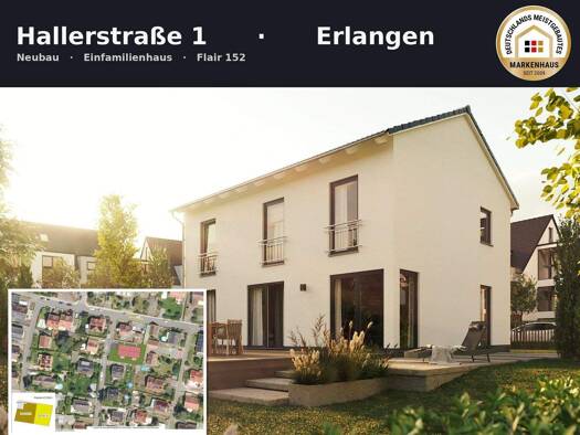 Einfamilienhaus zum Kauf - Erstbezug provisionsfrei 1.156.720 € 6 Zimmer 167 m² 548 m² Grundstück Hallerstraße 1 Eltersdorf Erlangen 91058