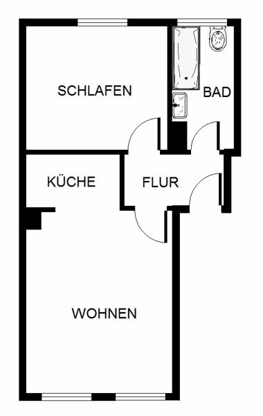 Wohnung zur Miete nur mit Wohnberechtigungsschein 162 € 2 Zimmer 33,6 m²<br/>Wohnfläche 03.01.2025<br/>Verfügbarkeit Alleestr. 156 Kruppwerke Bochum 44793