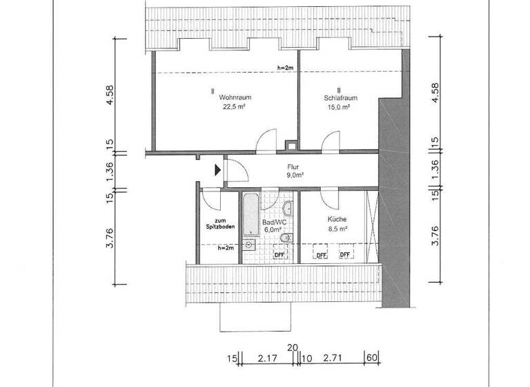 Wohnung zur Miete 350 € 2 Zimmer 62,6 m² 4. Geschoss Greizer Straße 41 Innenstadt Gera 07545