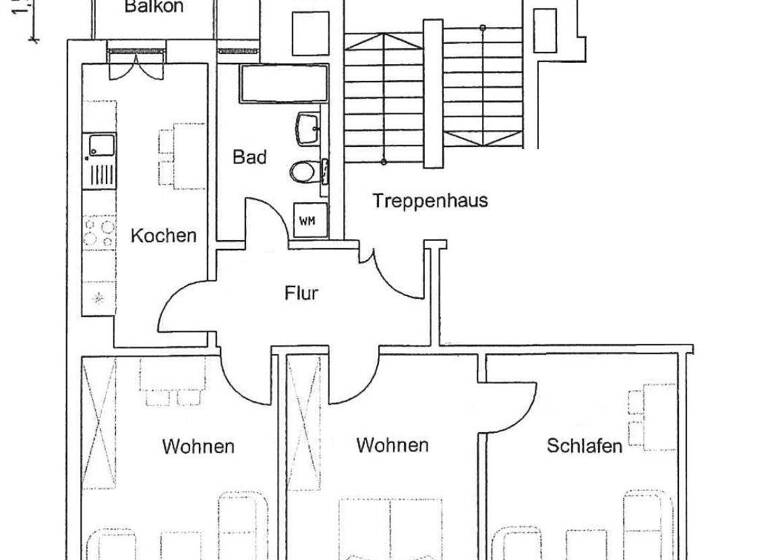 Wohnung zum Kauf 155.000 € 3 Zimmer 71 m² 2. Geschoss Paunsdorf Leipzig 04328