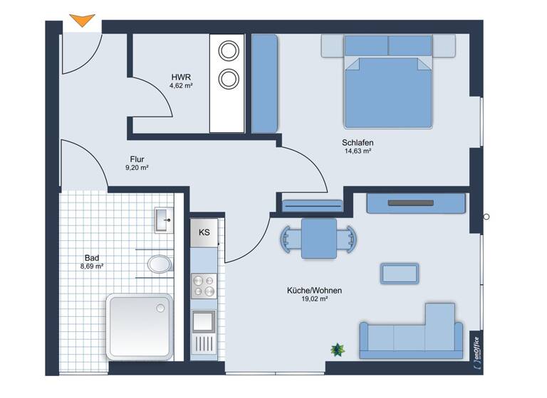Wohnung zur Miete - Erstbezug 763 € 2 Zimmer 63 m² frei ab sofort Innenstadt Aurich 26605